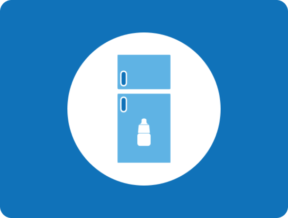 Refrigerator and Rhopressa eye dropper icon and graphic