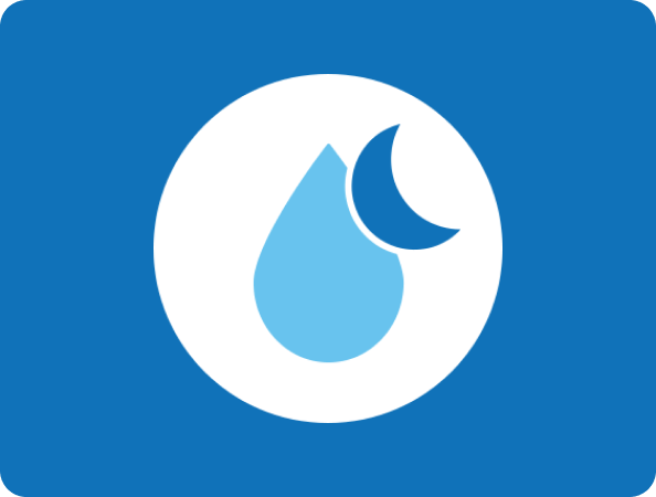 Nighttime eye drops icon & graphic
